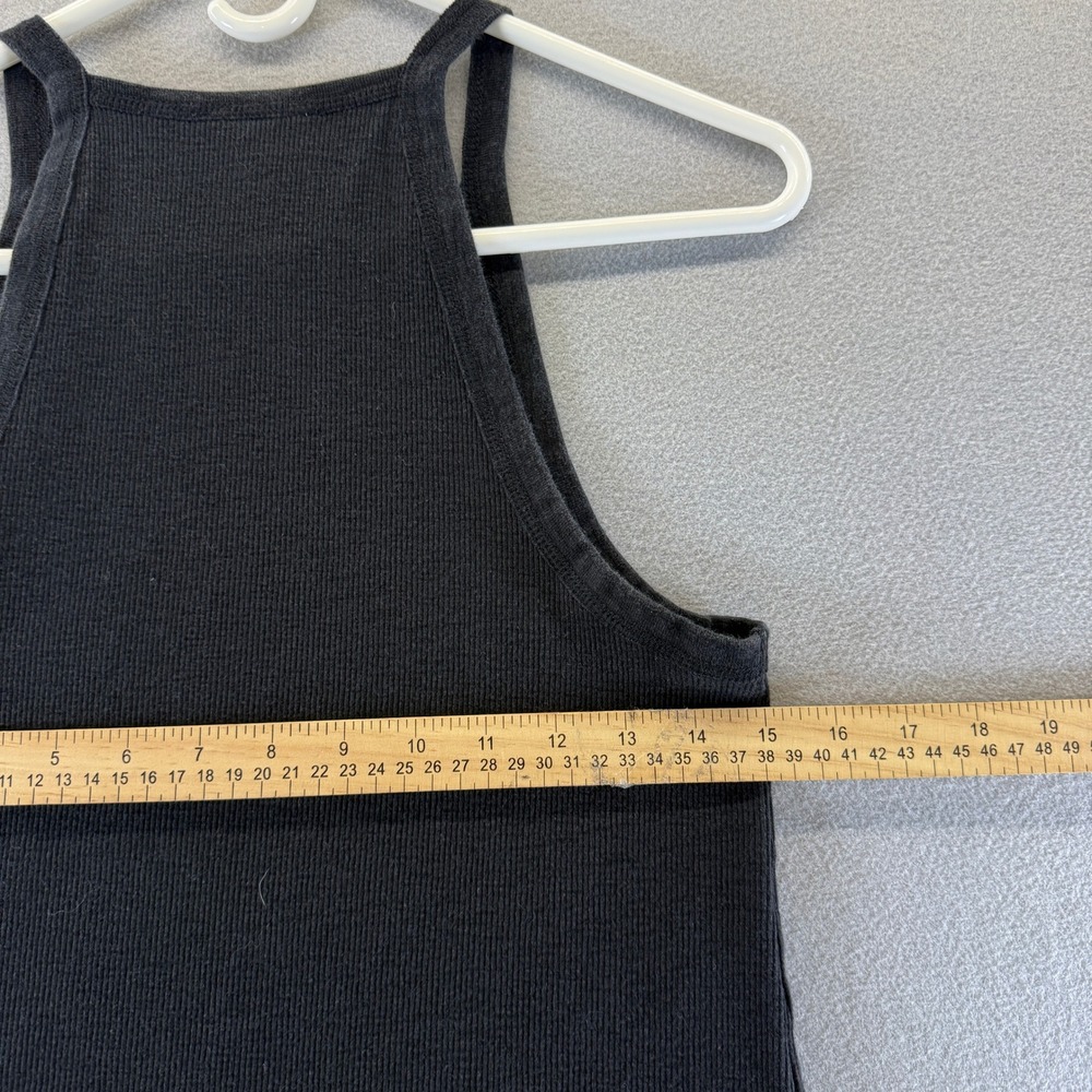 Splendid Black Ribbed High Neck Tank Top RM1K020 Womens Size Medium - Picture 6 of 7